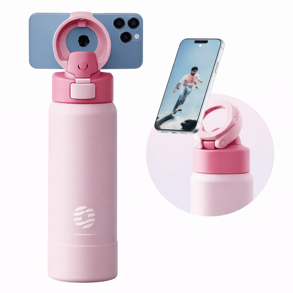 MagnoBottle - Water Bottle with Magnetic Phone Holder